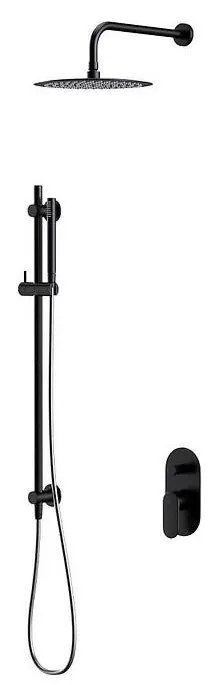 Cersanit S952-009 - Душ комплект CREA с вграден смесител, черен