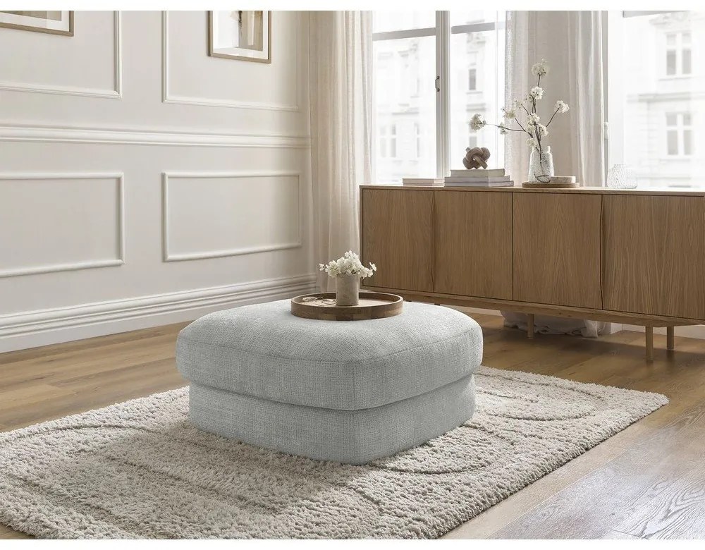 Светлосива шенилова табуретка Leonore – Bobochic Paris