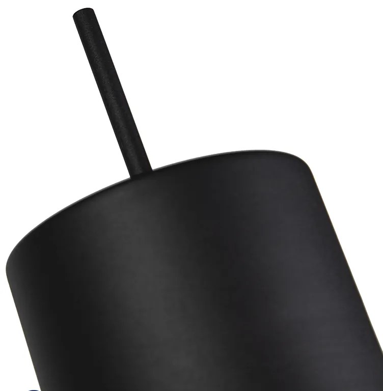 Ретро подова лампа черна регулируема - Chappie