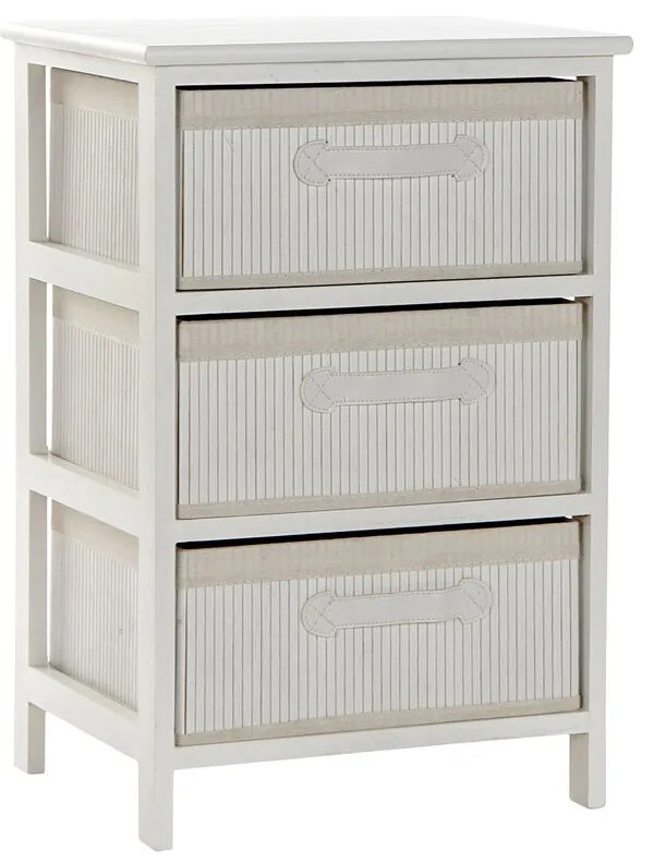 Скрин DKD Home Decor Бял Бамбук Дърво от пауловния 42 x 32 x 63 cm