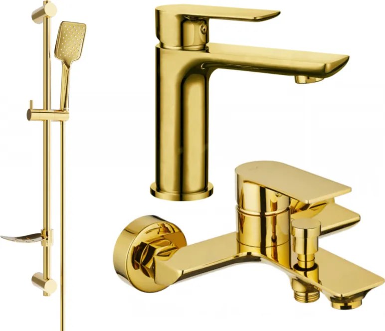 Mexen Alfa DF62 комплект за вана, златен - 745703DF62-50