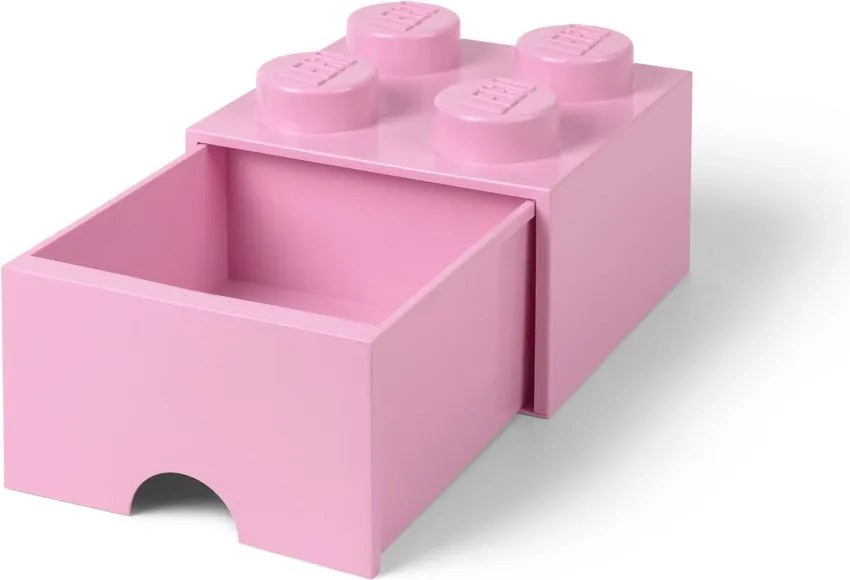 Светлорозова квадратна кутия за съхранение - LEGO®