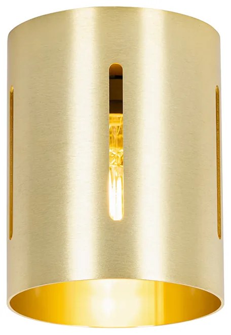 Дизайнерска таванна лампа златиста със светлинен ефект - Yana