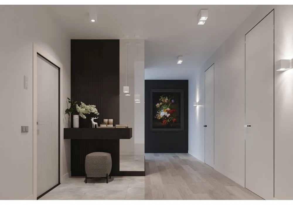 Бяла стенна лампа Geo - Sollux