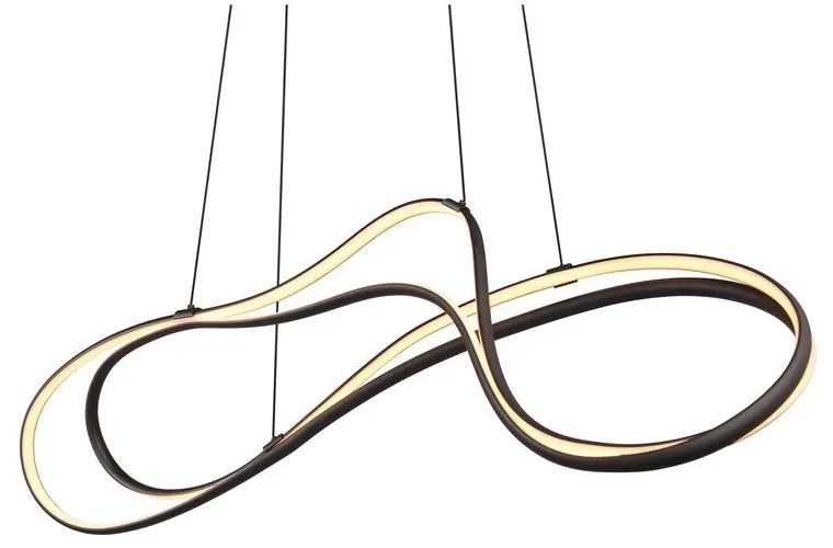 Черно LED висящо осветително тяло с метален абажур Nala - Trio Select