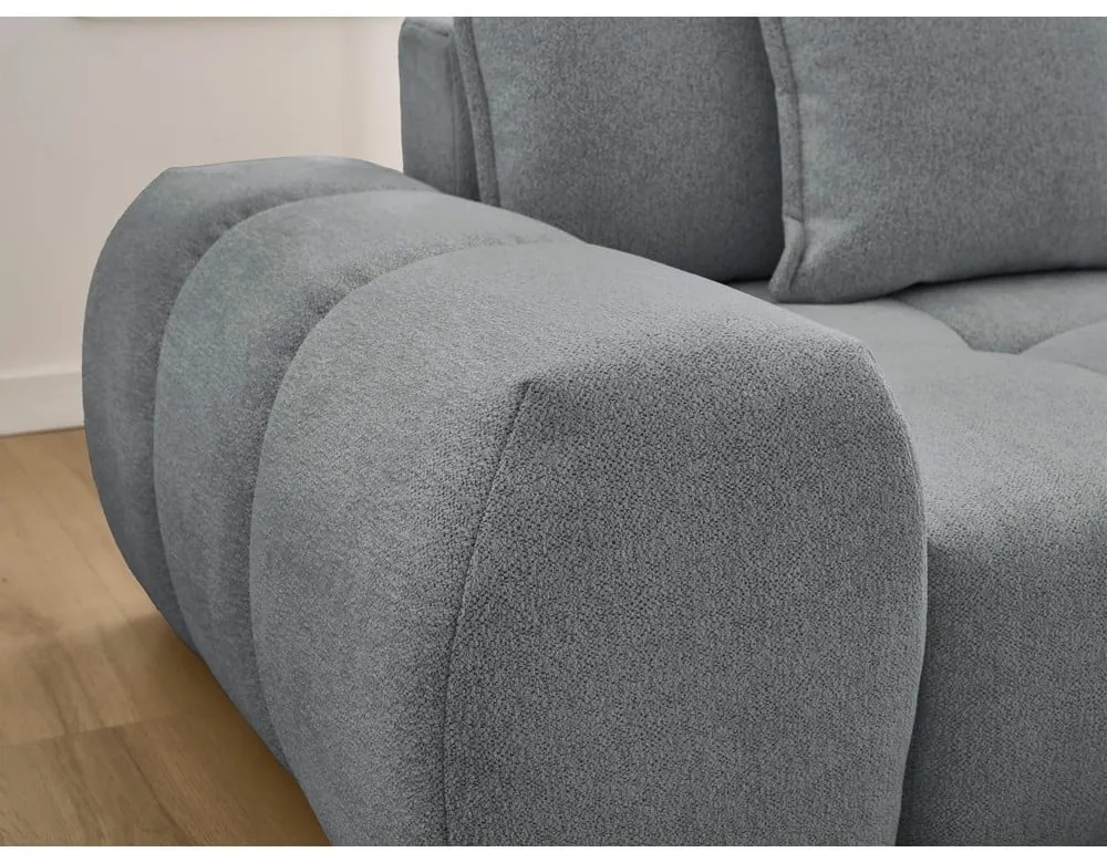 Тъмносив шенилов сгъваем/с място за съхранение ъглов диван (десен ъгъл) Everest – Bobochic Paris