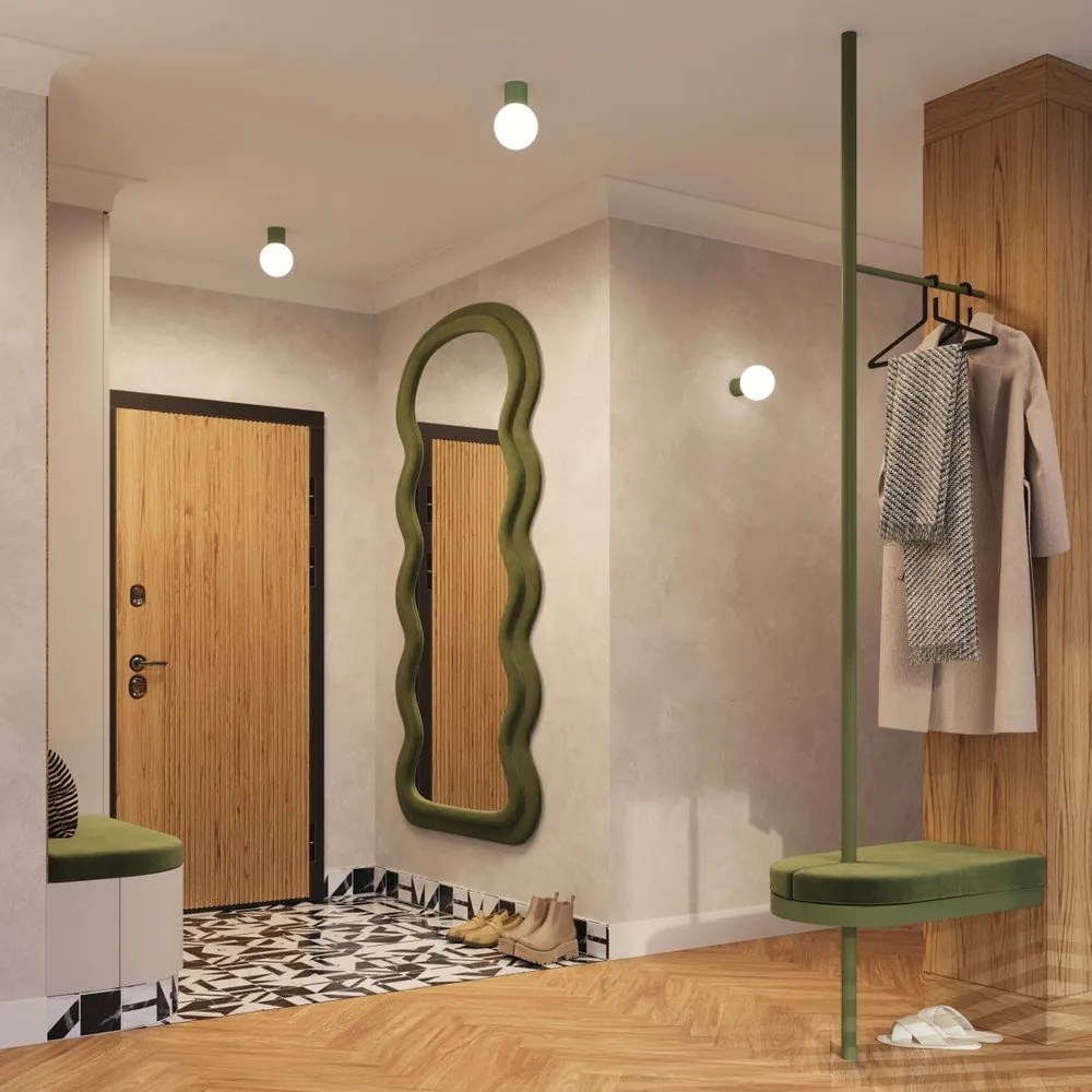 Зелена стенна лампа ø 12 cm Orbital – Sollux