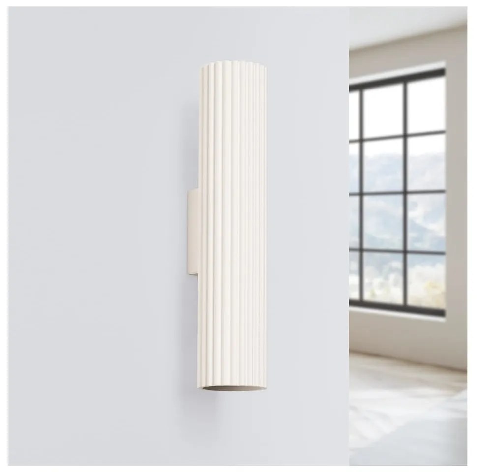 Кремава стенна лампа Gleam – Sollux