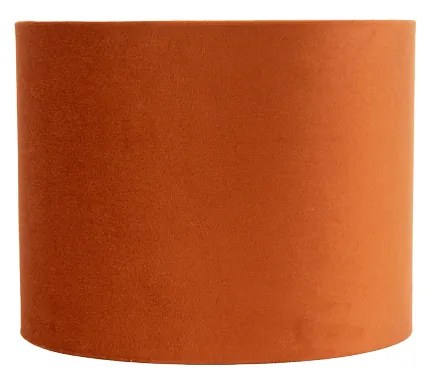 Текстилен абажур оранжев със златист интериор 18/18/14