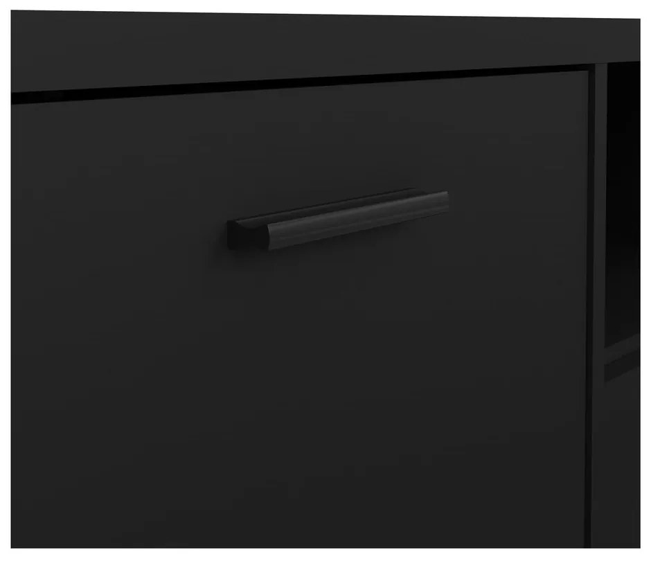 Черна телевизионна масичка 147x38 cm Media - Tvilum