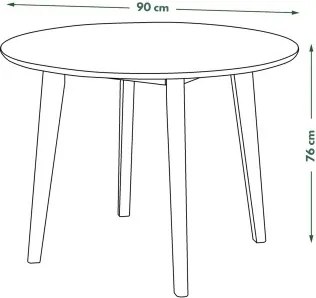 РОКСИ Натурален Орех - ДЪРВЕНА КРЪГЛА МАСА РЕТРО ЗА КУХНЯ/ ТРАПЕЗАПИЯ
