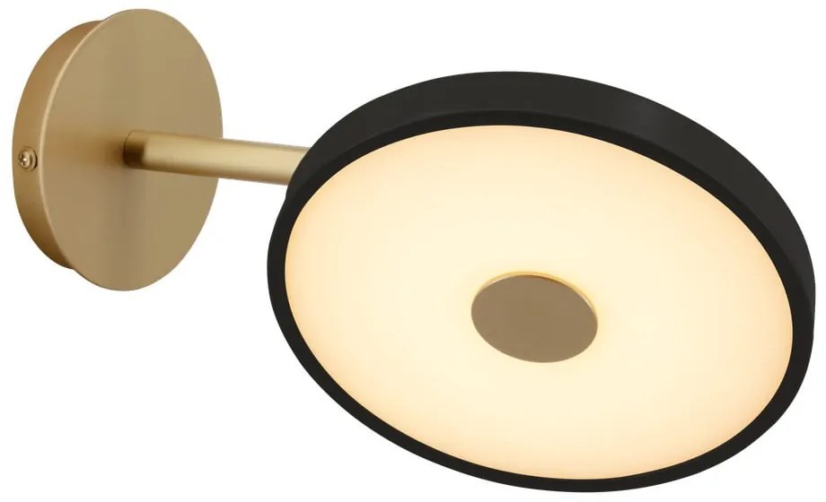 Черна LED затъмняваща се стенна лампа ø 15 cm Asteria Wall Short – UMAGE