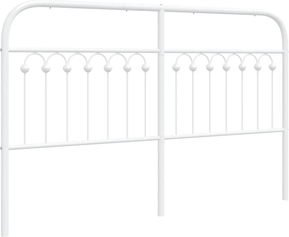 376683 vidaXL Метална резервна табла за легло, бяла, 150 см