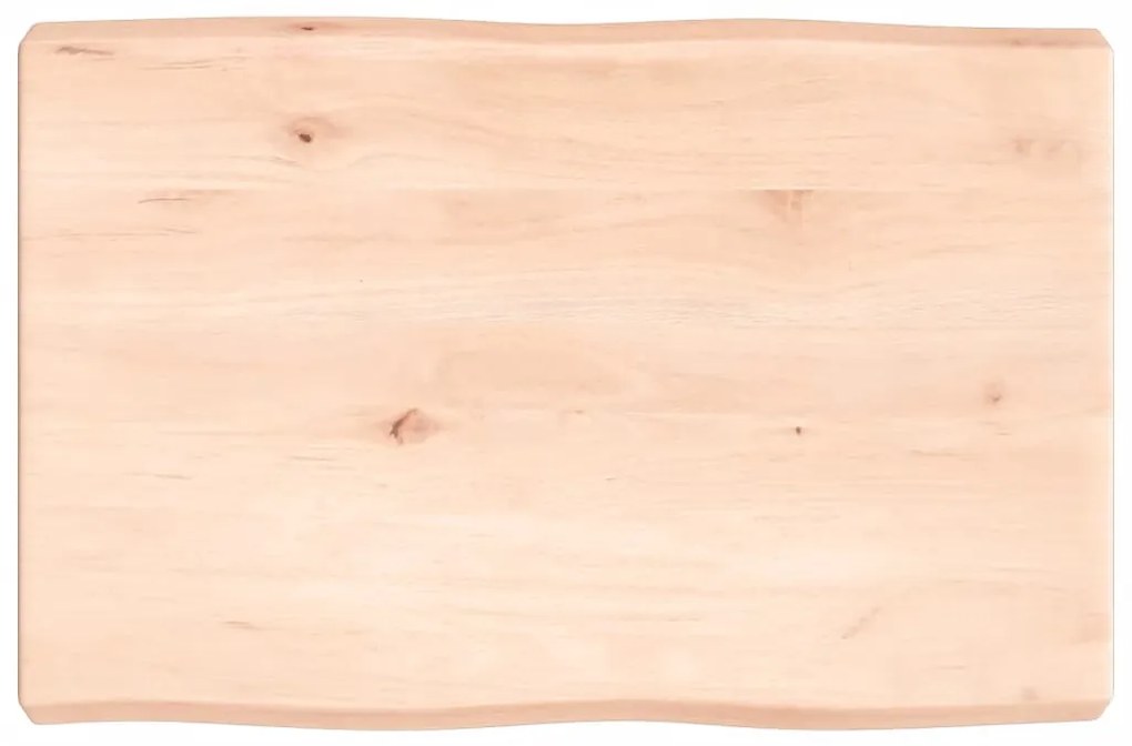 363865 vidaXL Плот за маса 60x40x(2-6) см необработено масивно дърво жив ръб