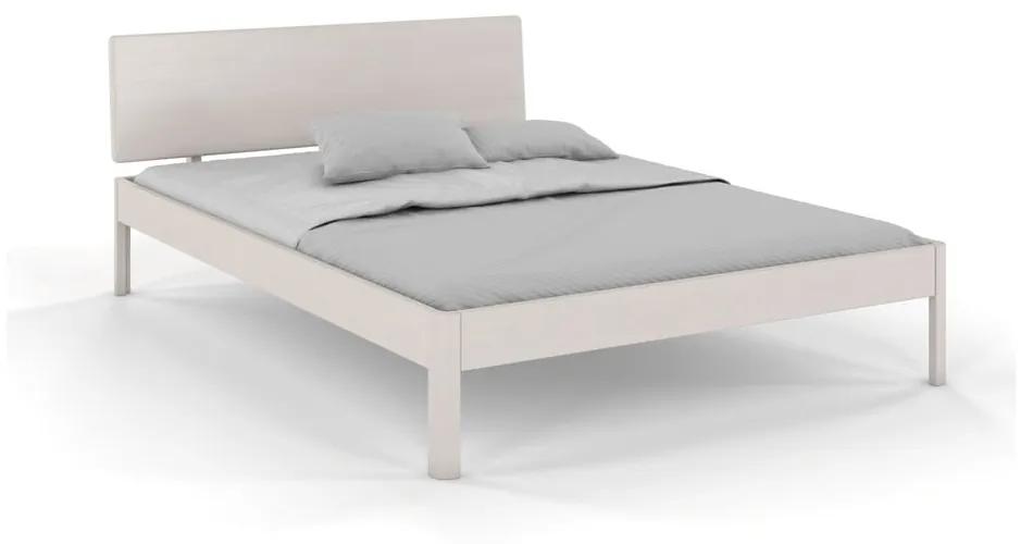 Двойно легло от борова дървесина 200x200 см в бял цвят Ammer - Skandica