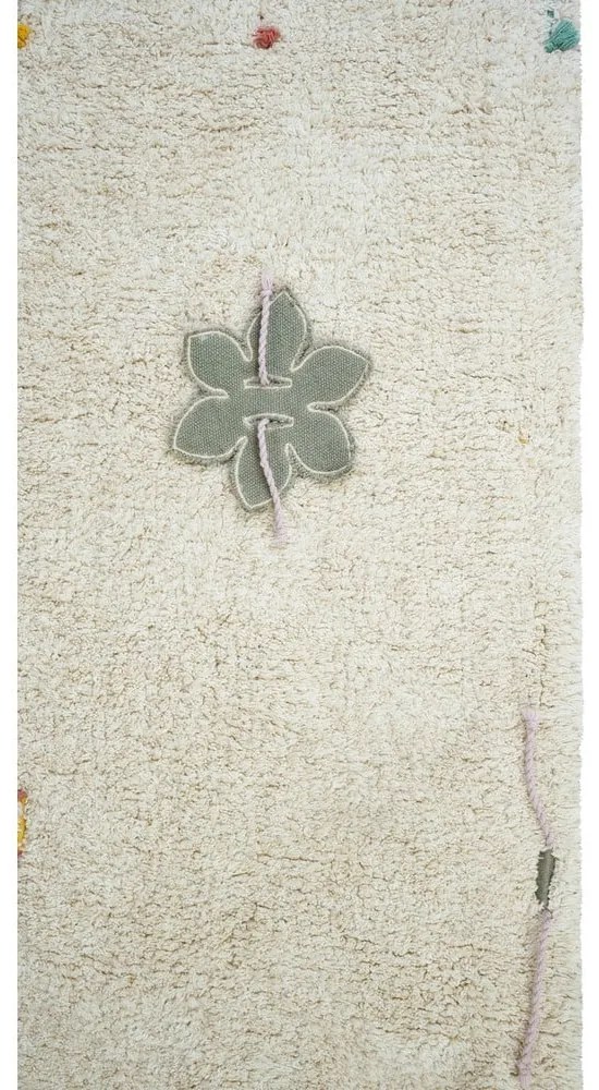 Кремаво памучно детско килимче за игра 120x160 cm Wildflowers – Lorena Canals