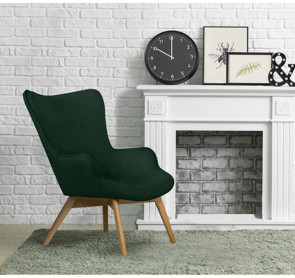 Тъмнозелено кресло Niko – Ropez