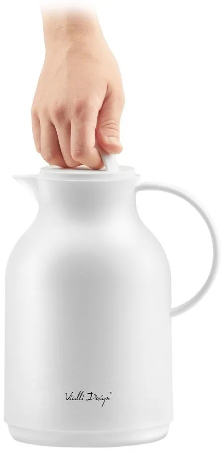 Бял термос , 1 л - Vialli Design