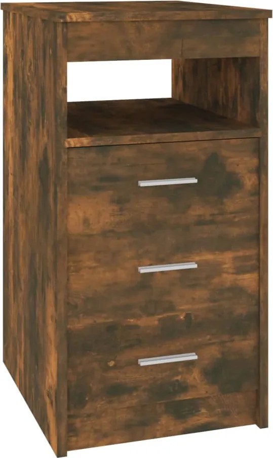 815093 vidaXL Шкаф с чекмеджета, опушен дъб, 40x50x76 см, инженерно дърво