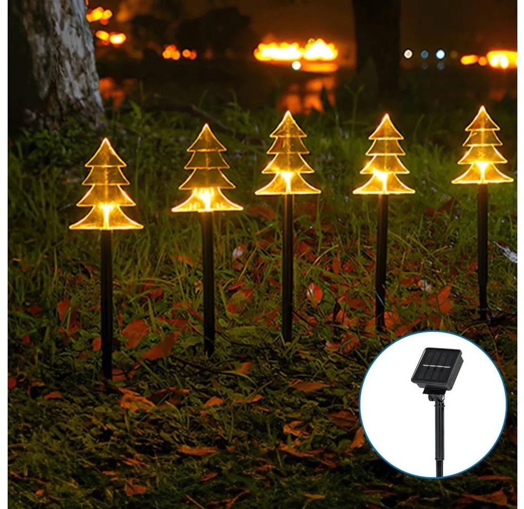 Aigostar LED соларна коледна лампа 1m IP65, 0,054W, топла бяла светлина