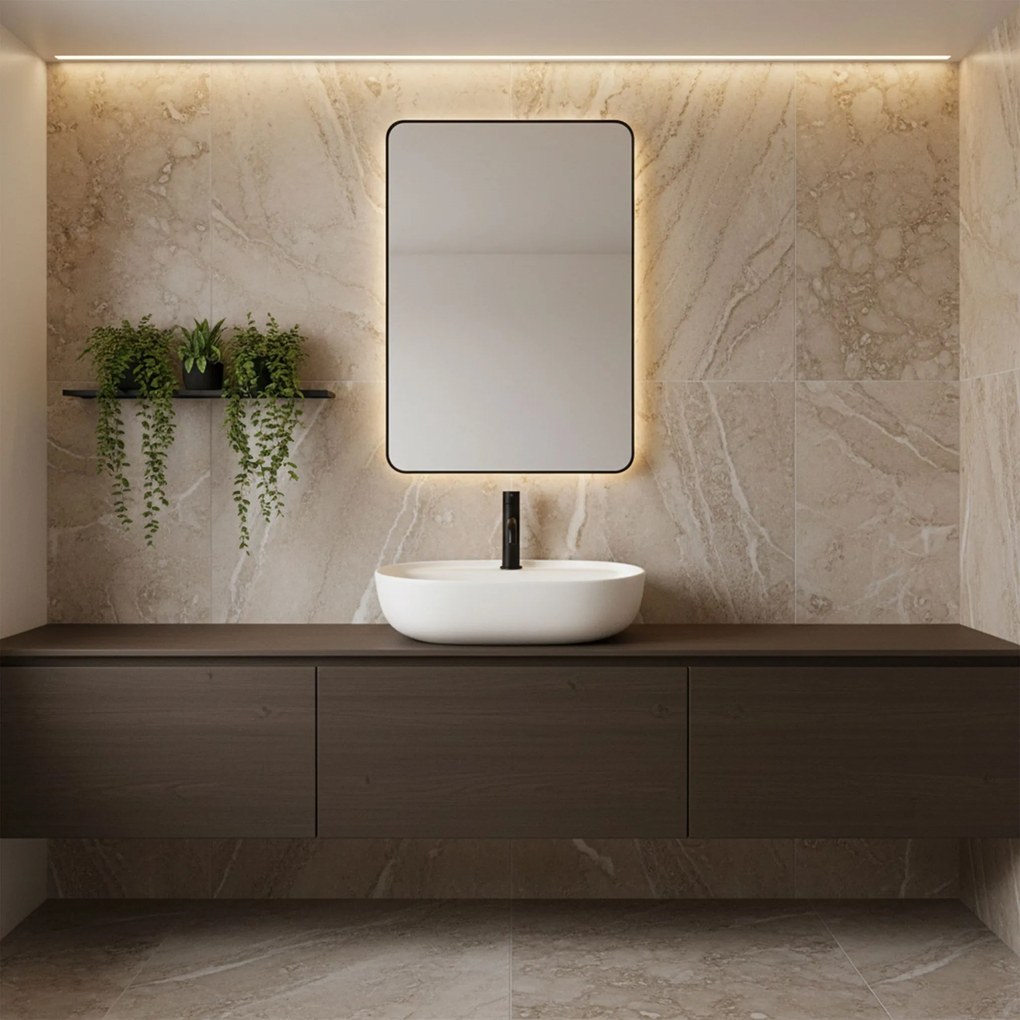 Умивалник за плот REA Aura 51 White Matt