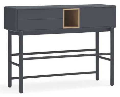 Тъмно сива конзолна маса 35x120 cm Corvo - Teulat