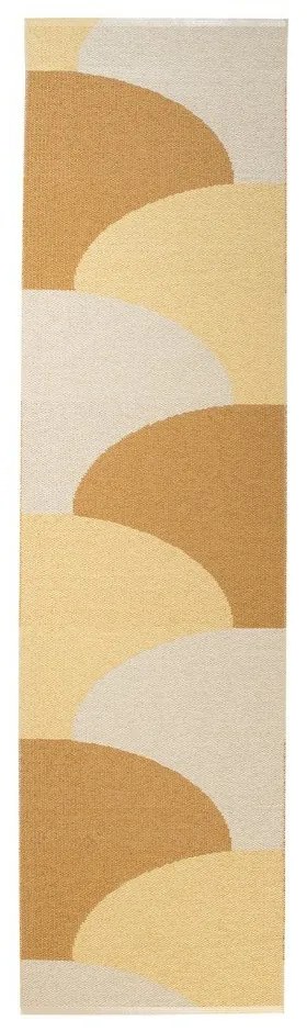 Пътека за открито и закрито в цвят жълта охра 70x270 cm Hill Ochre Pale Yellow – Pappelina