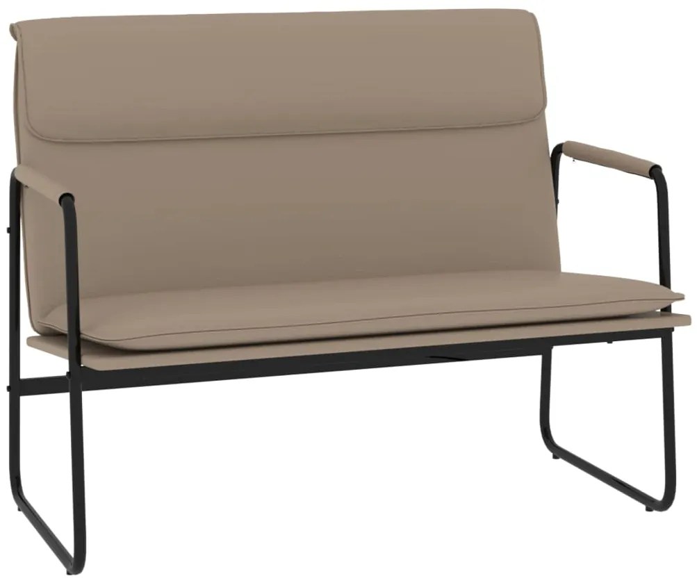 351371 vidaXL Пейка, капучино, 100x64x80 см, изкуствена кожа