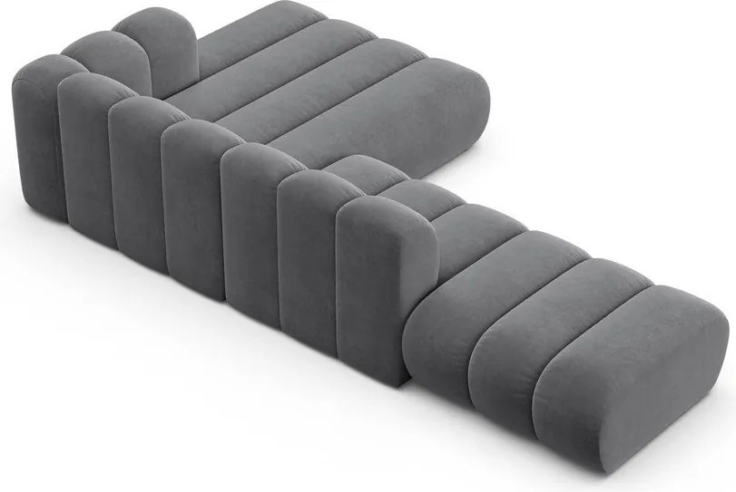 Светлосив ъглов диван (десен ъгъл) Lupine – Micadoni Home