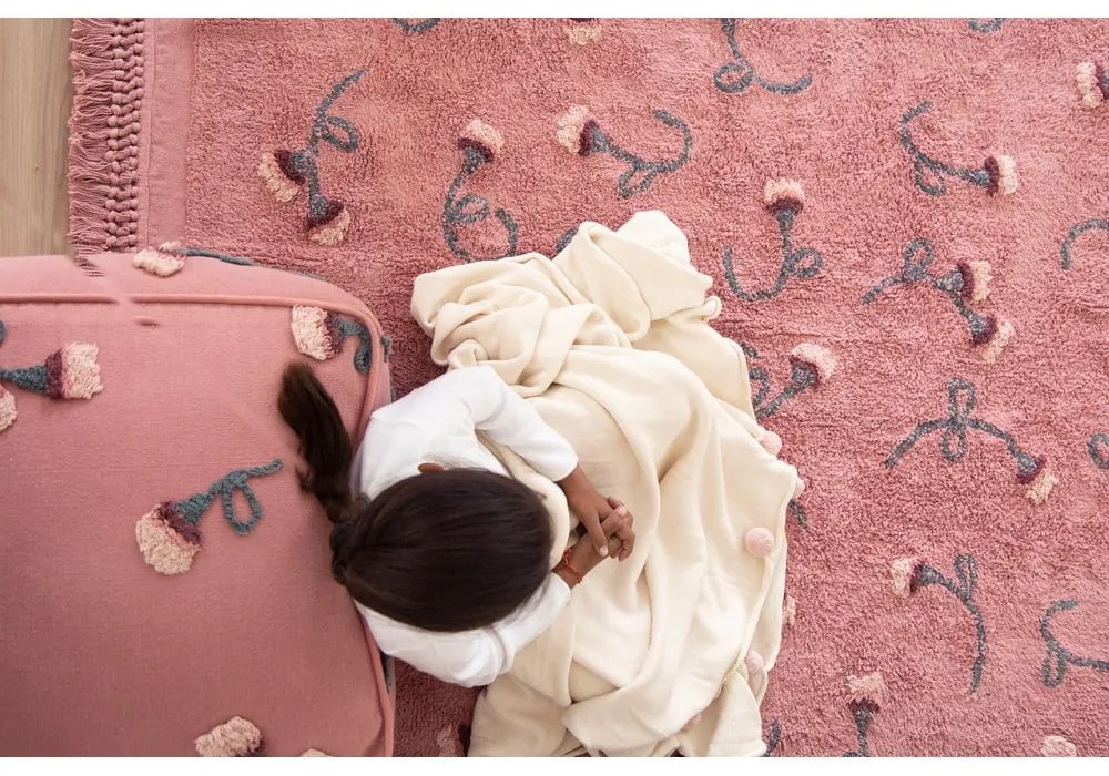 Розов детски пуф English Garden – Lorena Canals