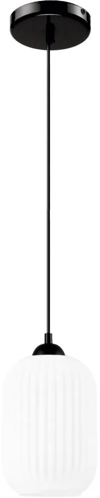 Пендел HARMA 1xE27/15W/230V Ø 14 см бял/черен