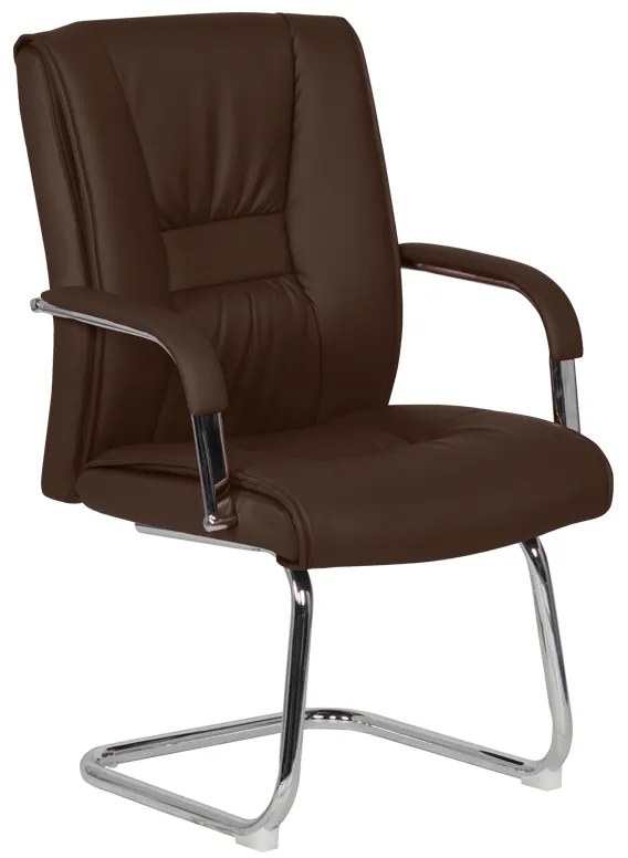 Посетителски стол Carmen 6540 - кафяв