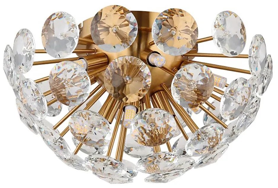 Globo 16047D - Плафон VIRINA 10xG9/7W/230V златист Ø 39 см