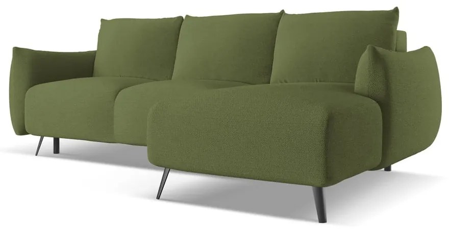 Зелен ъглов диван (десен ъгъл) Malie – Makamii