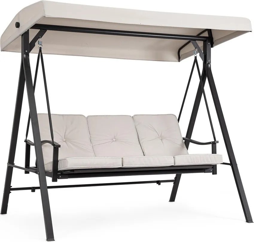 Антрацитна/бежова градинска люлка метална Taurus – Bizzotto