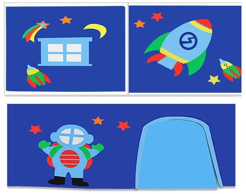 Детска завеса до леглото 3 бр. 195x75 cm Astro – Vipack