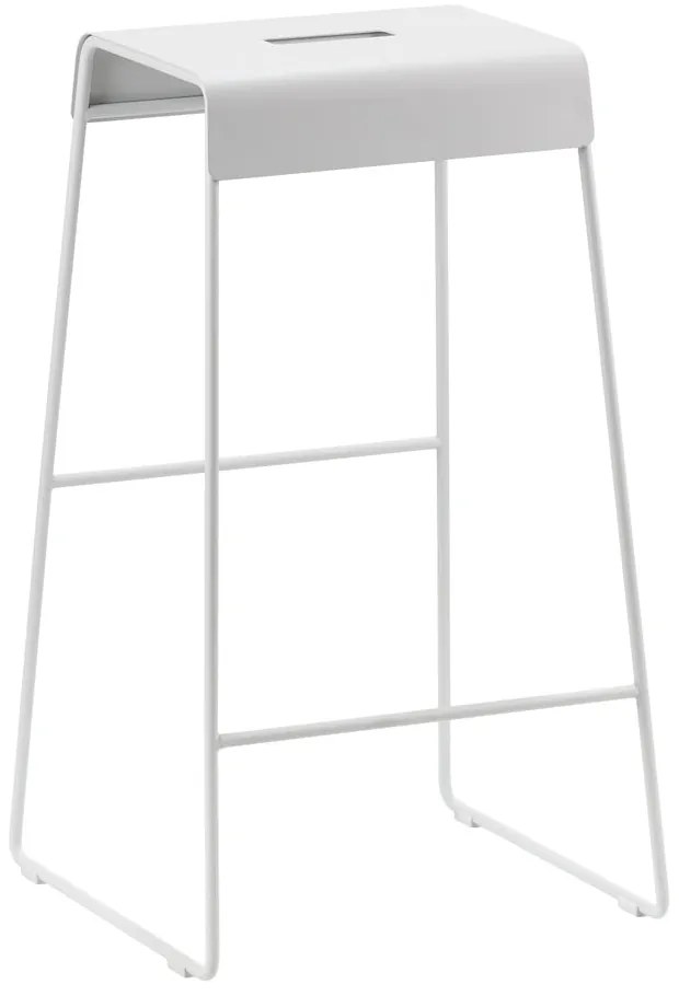 Светлосив метален бар стол A-Stool – Zone