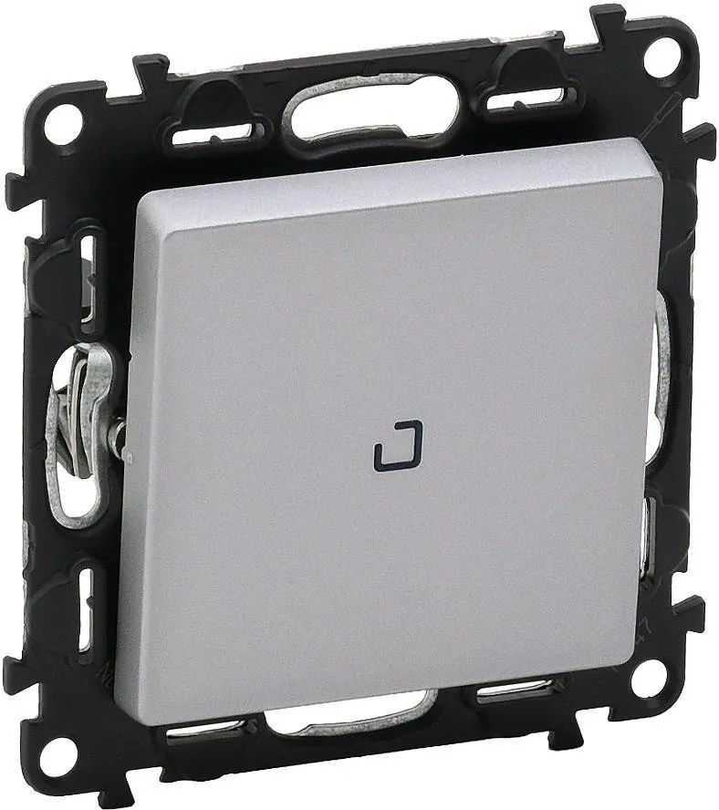 Legrand Бутон NO/NC с подсветка цвят алуминий Valena Life  - 752312
