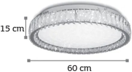 Лампа за таван InLight 42013-Диаметър: 40 cm