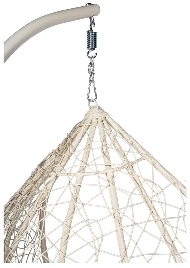 Кремаво бяло висящо кресло от изкуствен ратан Noela - Bonami Selection