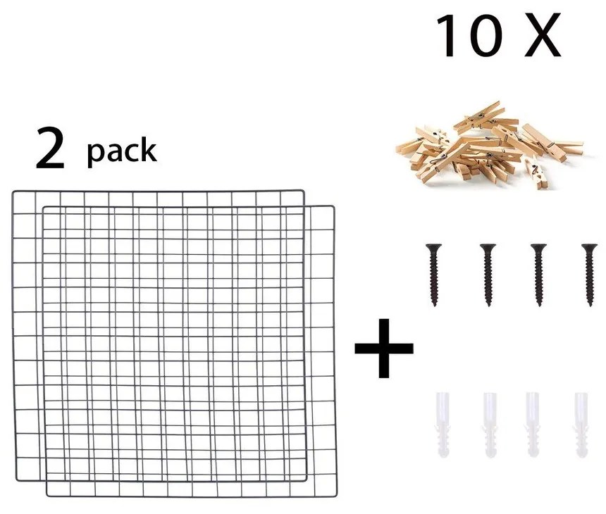 Комплект от 2 черни табла за напомняне, 60 x 60 cm - Evila Originals