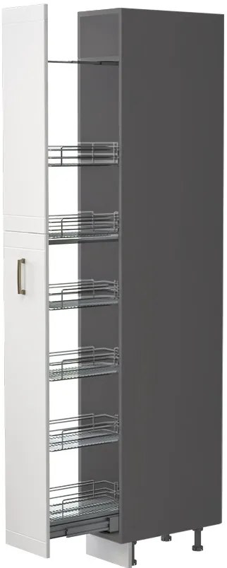 Подов шкаф Висок Tahoma K23-30-1KZ-White matte - Graphite