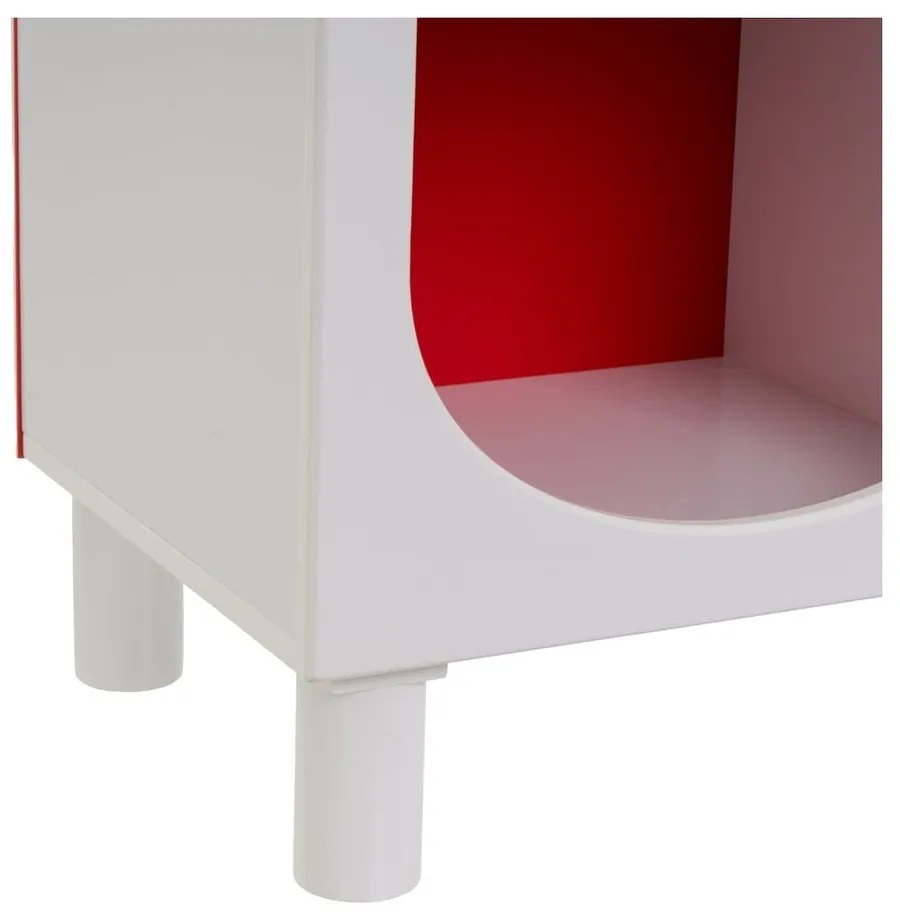 Червено-бяла библиотека 76x70 cm – Casa Selección