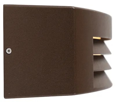 Модерен стенен аплик ръждиво кафяв IP44 - Hurricane 1