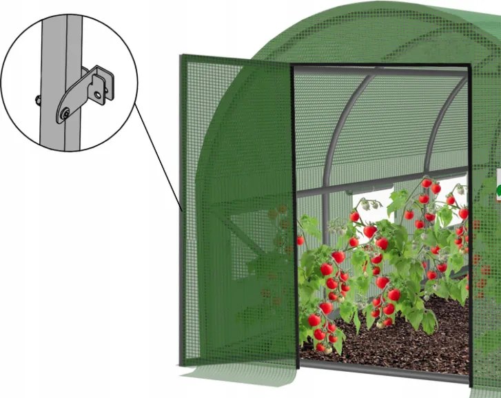 Градински политунел EXTRA 2 x 3 м с врата на панти