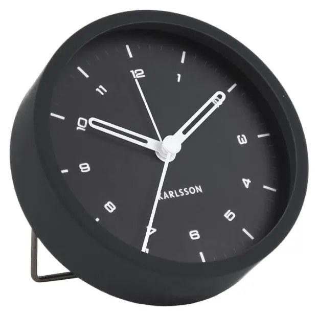 Черен будилник , ø 9 cm Tinge - Karlsson