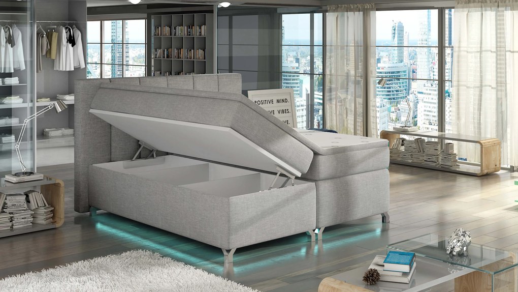 Тапицирано легло Basel Led-Kafe-180 x 200