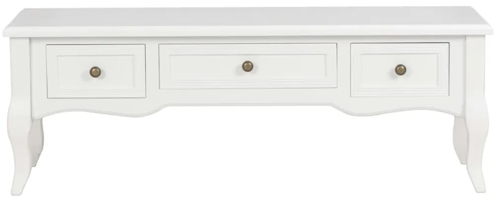 280048  TV Cabinet White 100x35x35 cm Wood