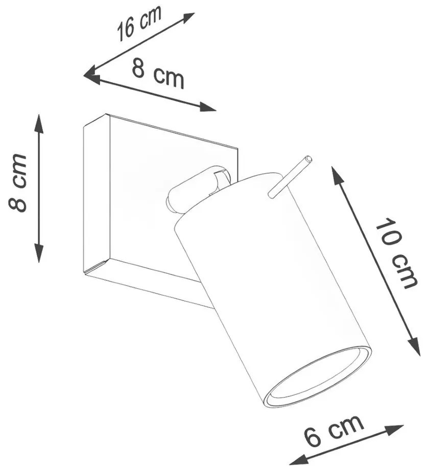 Стенна лампа в сребристо Etna - Sollux