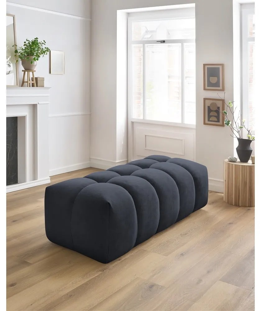 Тъмносиня табуретка за крака Mont-Blanc - Bobochic Paris